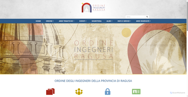 Security scan screenshot of https://www.ordineingegneri.rg.it/