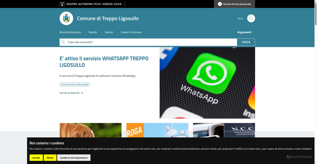 Security scan screenshot of https://www.comune.treppoligosullo.ud.it