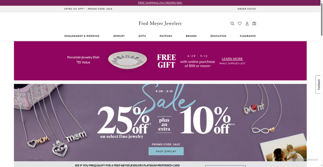 Security scan screenshot of https://www.fredmeyerjewelers.com/?srsltid=AfmBOoq2ZGDBef8Is1aFS-itlMO3XcCPw24kH7qk7s66vffchQhNn7ib