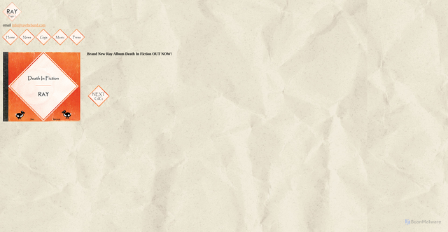 Security scan screenshot of http://www.raytheband.com/