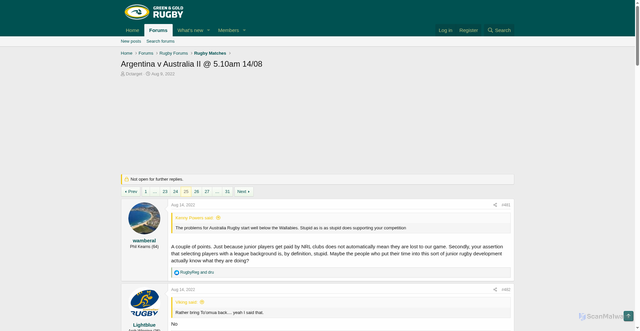 Security scan screenshot of https://www.greenandgoldrugby.com/community/threads/argentina-v-australia-ii-5-10am-14-08.19302/post-1277106