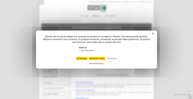 Security scan screenshot of https://www.regione.marche.it/Amministrazione-Trasparente/Interventi-straordinari-e-di-emergenza/