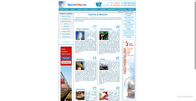 Security scan screenshot of https://www.moscowcity.com/