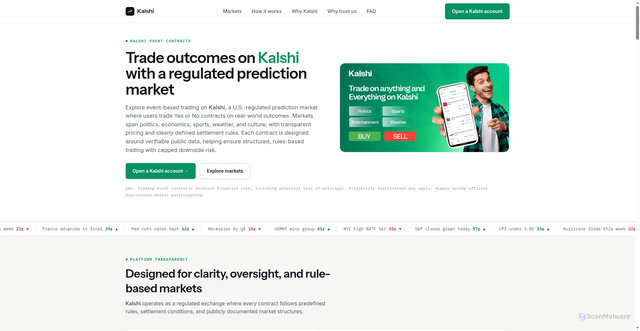 Security scan screenshot of https://en-us-kalshi.com/