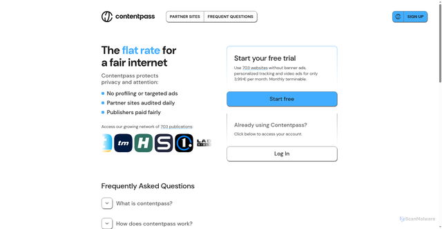 Security scan screenshot of https://cp.focus.de