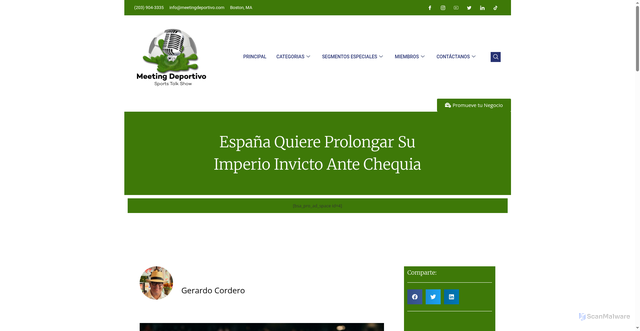 Security scan screenshot of https://meetingdeportivo.com/espana-quiere-prolongar-su-imperio-invicto-ante-chequia/
