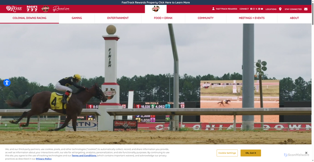 Security scan screenshot of https://colonialdowns.com