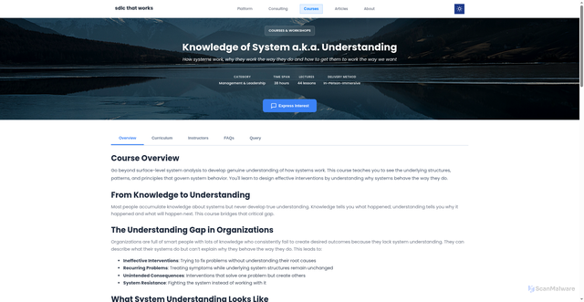 Security scan screenshot of https://sdlc-website-develop.pages.dev/courses/knowledge-of-systems-understanding.md/