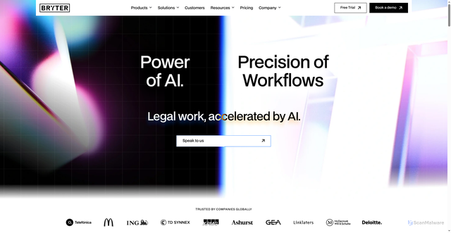 Security scan screenshot of https://bryter.io