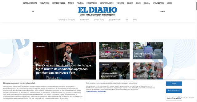 Security scan screenshot of https://eldiariony.com/