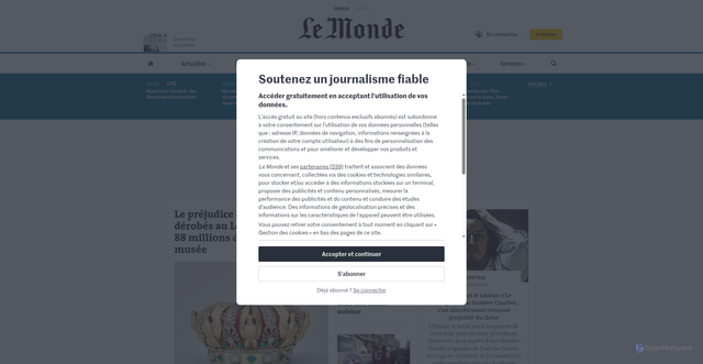 Security scan screenshot of https://trajet-mrelay-mobile.com/