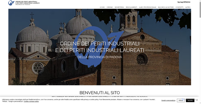 Security scan screenshot of https://www.perindpadova.it