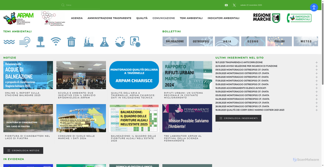 Security scan screenshot of https://www.arpa.marche.it/