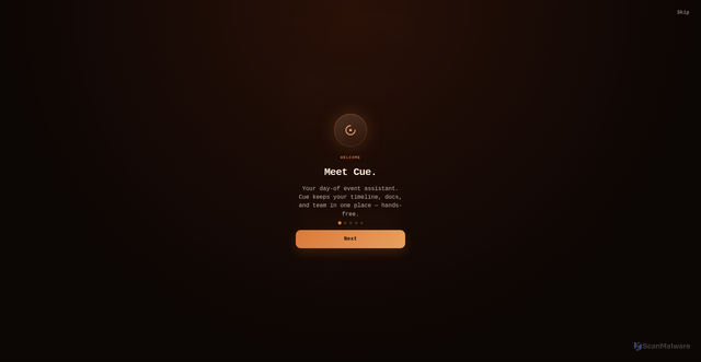 Security scan screenshot of http://cue-app.pages.dev/