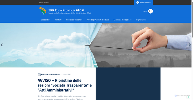 Security scan screenshot of https://srrennaprovincia.it/?lang=it