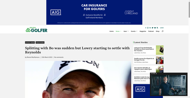 Security scan screenshot of https://irishgolfer.ie/latest-golf-news/2023/03/13/splitting-with-bo-was-sudden-but-lowry-starting-to-settle-with-reynolds/