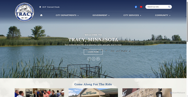 Security scan screenshot of https://tracymn.gov/