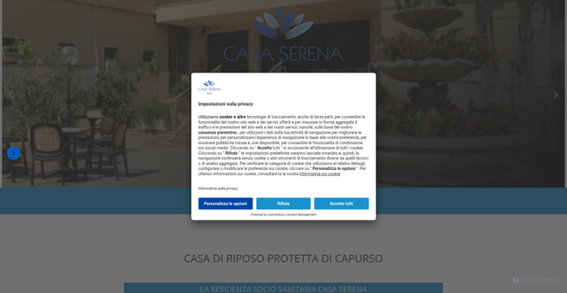 Security scan screenshot of https://casaserena.it/