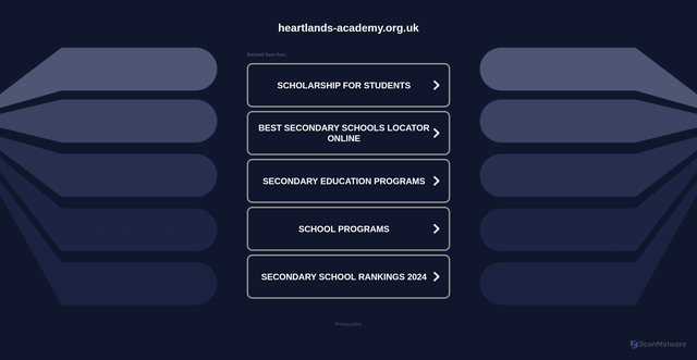 Security scan screenshot of http://www.heartlands-academy.org.uk/