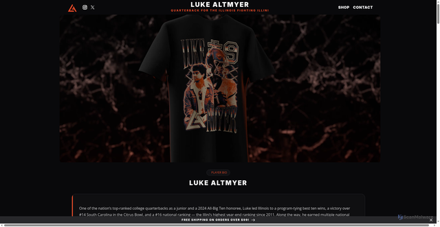 Security scan screenshot of https://lukealtmyer.com/