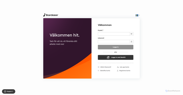 Security scan screenshot of https://app.boardeaser.com/