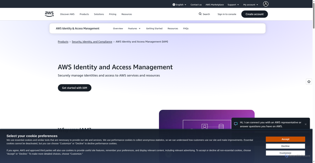 Security scan screenshot of https://sts.us-east-1.amazonaws.com
