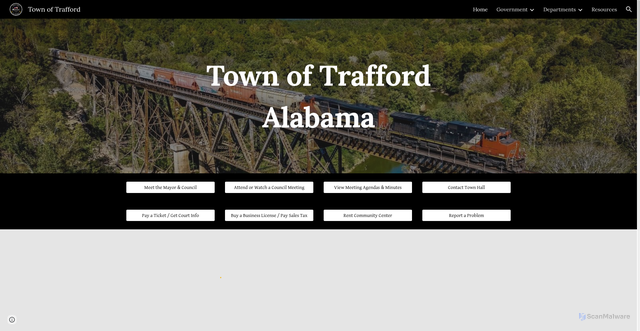 Security scan screenshot of https://traffordal.gov/