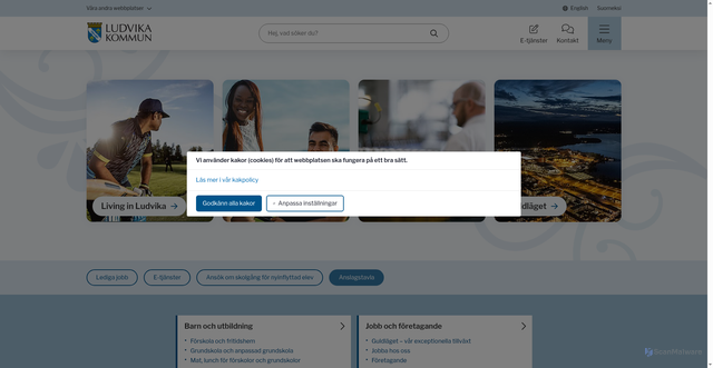 Security scan screenshot of https://www.ludvika.se/