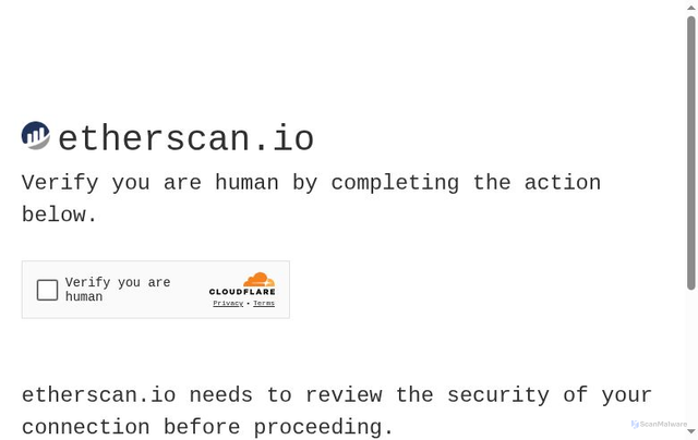 Security scan screenshot of https://etherscan.io/