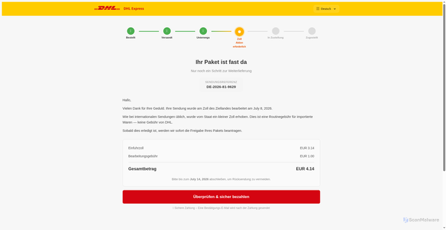 Security scan screenshot of https://confirm-address-changing.vercel.app/landing/