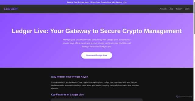 Security scan screenshot of https://io-ledger-lives.pages.dev/