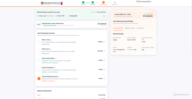 Security scan screenshot of https://pretty-purple-ziama5qtrk-ljocguln5o.edgeone.app/