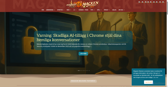 Security scan screenshot of https://Macken.xyz