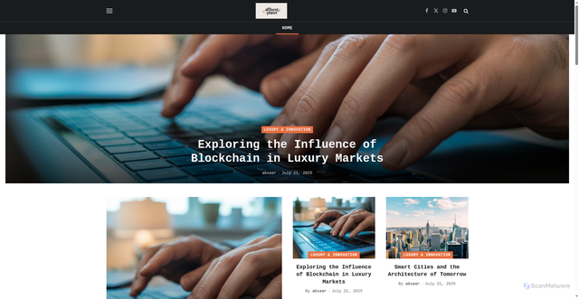 Security scan screenshot of http://affluentplanet.com/