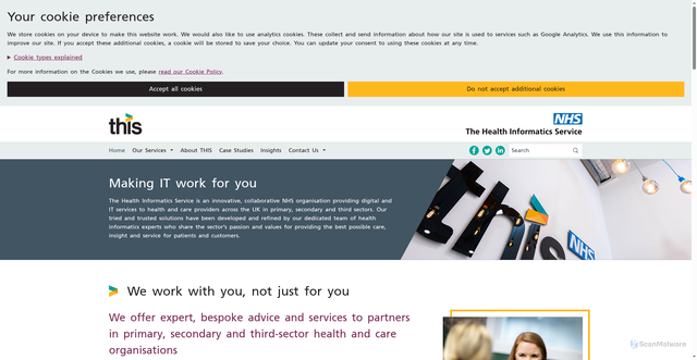 Security scan screenshot of http://www.this.nhs.uk