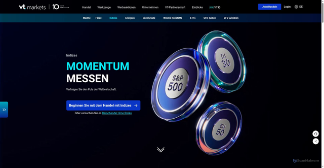 Security scan screenshot of https://www.vtmarkets.com/ph/indices/