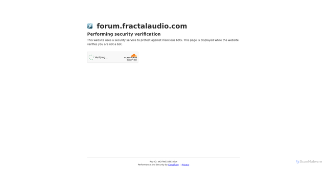 Security scan screenshot of https://forum.fractalaudio.com/threads/justin-derrico-the-voice.123232/