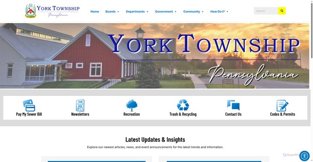 Security scan screenshot of https://yorktownshippa.gov/