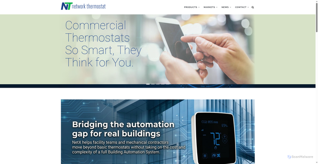 Security scan screenshot of https://networkthermostat.com