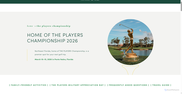 Security scan screenshot of https://www.florida-golf.org/the-players-championship/