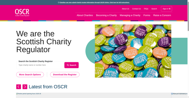 Security scan screenshot of http://www.oscr.org.uk/