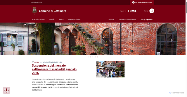 Security scan screenshot of https://www.comune.gattinara.vc.it/