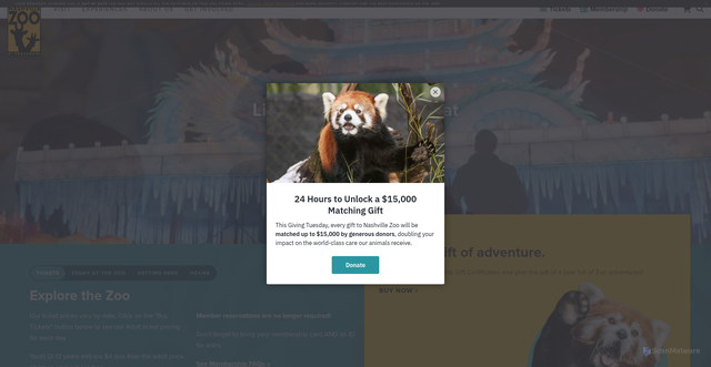 Security scan screenshot of https://www.nashvillezoo.org/