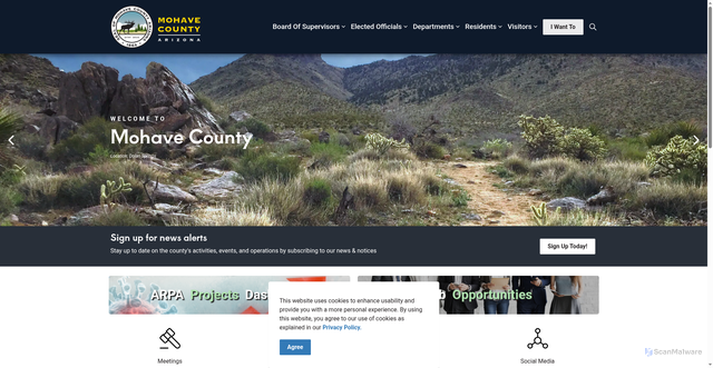 Security scan screenshot of https://www.mohave.gov/