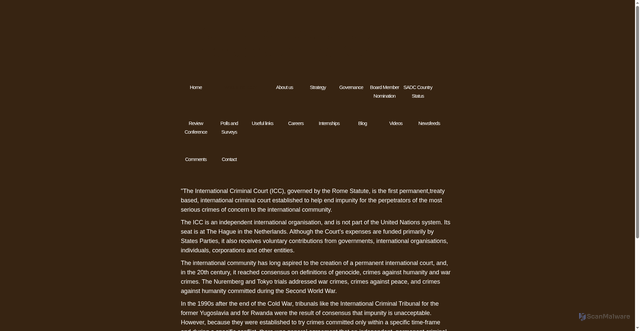 Security scan screenshot of https://sacicc.yolasite.com/what-is-the-icc.php