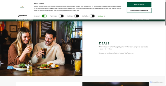 Security scan screenshot of https://www.greeneking.co.uk/pubs/greater-london/paxtons-head/deals?td_id=22f8501baf30b3bf9d0a3470fb6c334286c43d0f92e3eb2d8a902009f6742c23&utm_source=braze&utm_medium=email&utm_campaign=ht_2609_bau-email_core_mothersday-spinthewheel-jameson-motm-email_sla&utm_keyword=email&utm_content=header_nav_deals