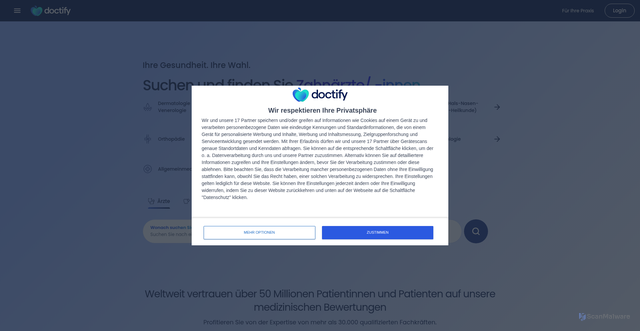 Security scan screenshot of https://www.doctify.com