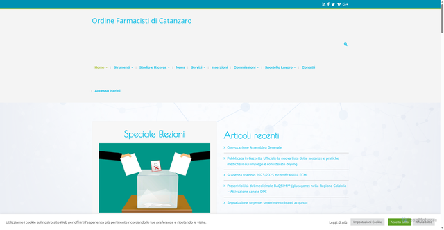 Security scan screenshot of https://ordinefarmacisti.cz.it/