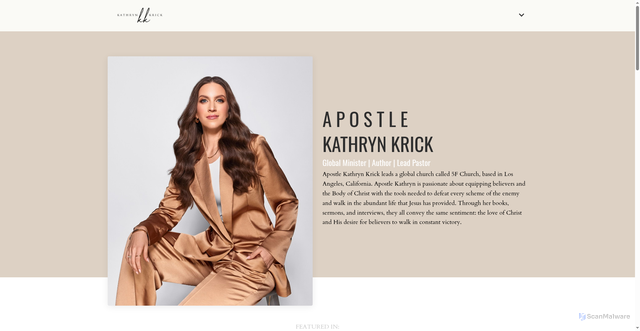 Security scan screenshot of https://www.apostlekathrynkrick.com/