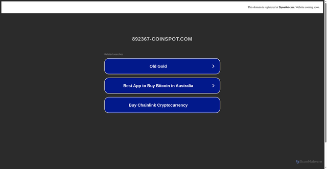 Security scan screenshot of https://892367-coinspot.com/?NiceTryScvmbagIvan